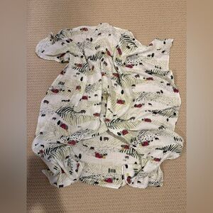 Little Unicorn Farm Animal Print Blanket Muslin Like New Swaddle